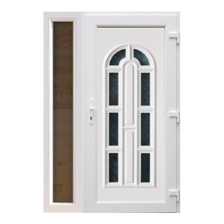 Plastové vchodové dvere jednokrídlové Magnolia 8 s bočným svetlíkom FIX pravé - výpredaj - Avantgarde 7000